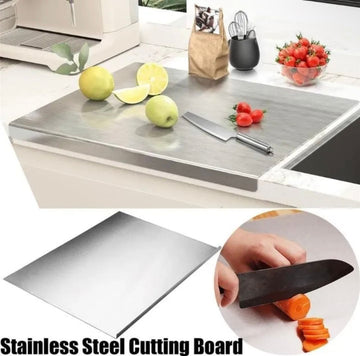 Food Grade Stainless Steel Cutting Board Large Durable Chopping Board for Fruits, Vegetables, Meat & Fish | Odor-Free, No Microplastic, Perfect for Dough Kneading | Countertop Kitchen Prep Board