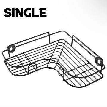 Bathroom Storage Rack & Corner Shelf Organizer Rectangular Wall-Mounted Punch-Drill Shelf with Drainage Holes | Shower Soap & Shampoo Holder | Toilet Storage Accessories | Rust-Resistant & Space-Saving